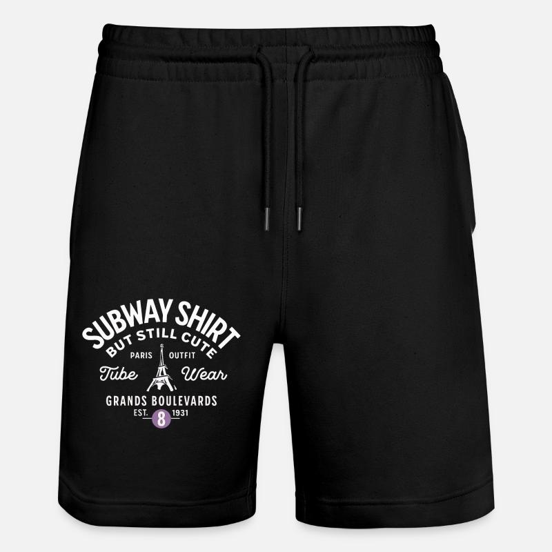 Pariser U-Bahn-Hemd Grands Boulevards - Stanley/Stella Unisex Bio Joggingshorts Trainer  - Schwarz