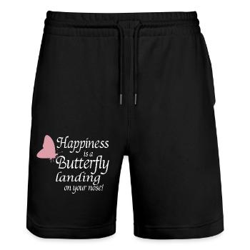 papillons papillons collectionneur d’insectes Entomologie - Short de jogging bio TRAINER Stanley/Stella unisexe - noir - Devant - Nik (191cm) & Marisol (170cm)