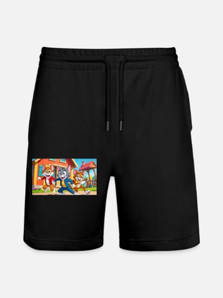 Cartoon - Stanley/Stella Trainer Unisex Organic Jogging Shorts - black