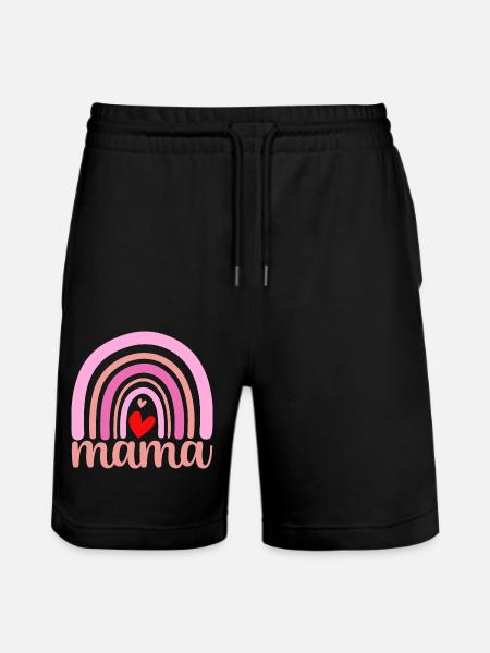 Regenbogen Mama - Stanley/Stella Unisex Bio Joggingshorts Trainer - Schwarz