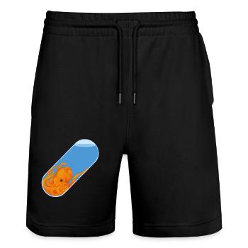 Pilule de pieuvre - Short de jogging bio TRAINER Stanley/Stella unisexe - noir - Devant - Nik (191cm) & Marisol (170cm)