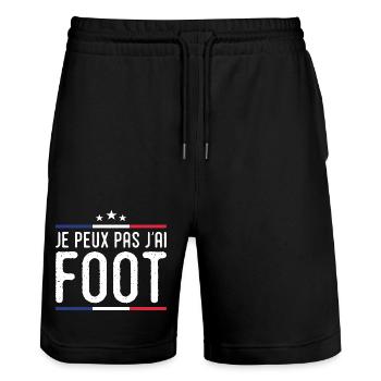 I can't I have football football player Footballer - Stanley/Stella Trainer Unisex Organic Jogging Shorts - black - Front - Nik (191cm) & Marisol (170cm)