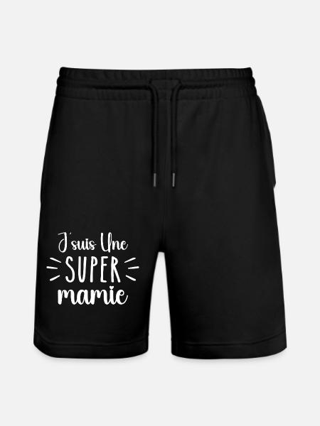 Super Oma, Oma Geschenk - Stanley/Stella Unisex Bio Joggingshorts Trainer  - Schwarz