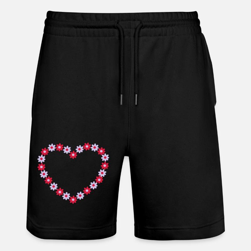 Un cœur de fleurs - Short de jogging bio TRAINER Stanley/Stella unisexe - noir