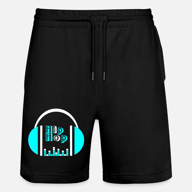 Casque néon avec conception d’égaliseur - Short de jogging bio TRAINER Stanley/Stella unisexe - noir