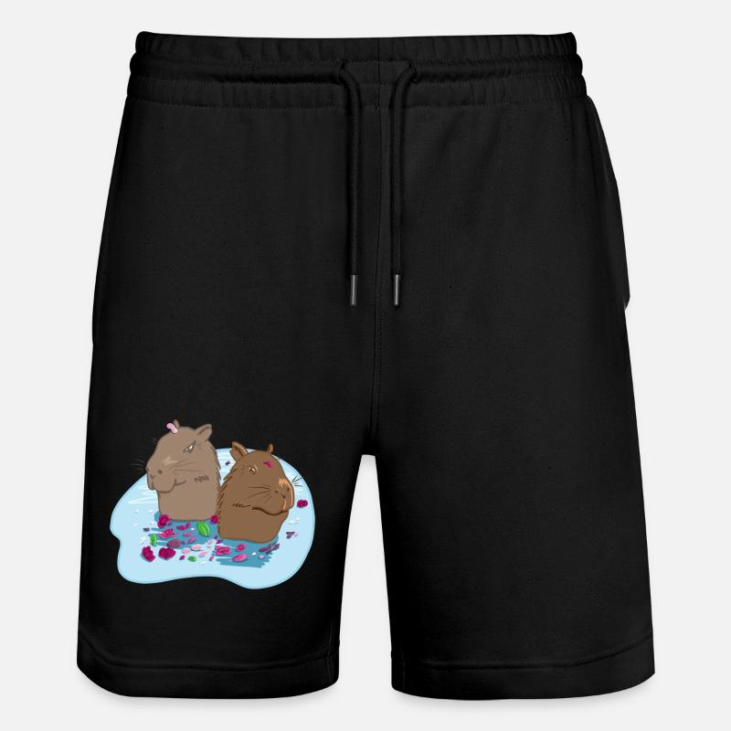 Capybaras amoureux - Short de jogging bio TRAINER Stanley/Stella unisexe - noir