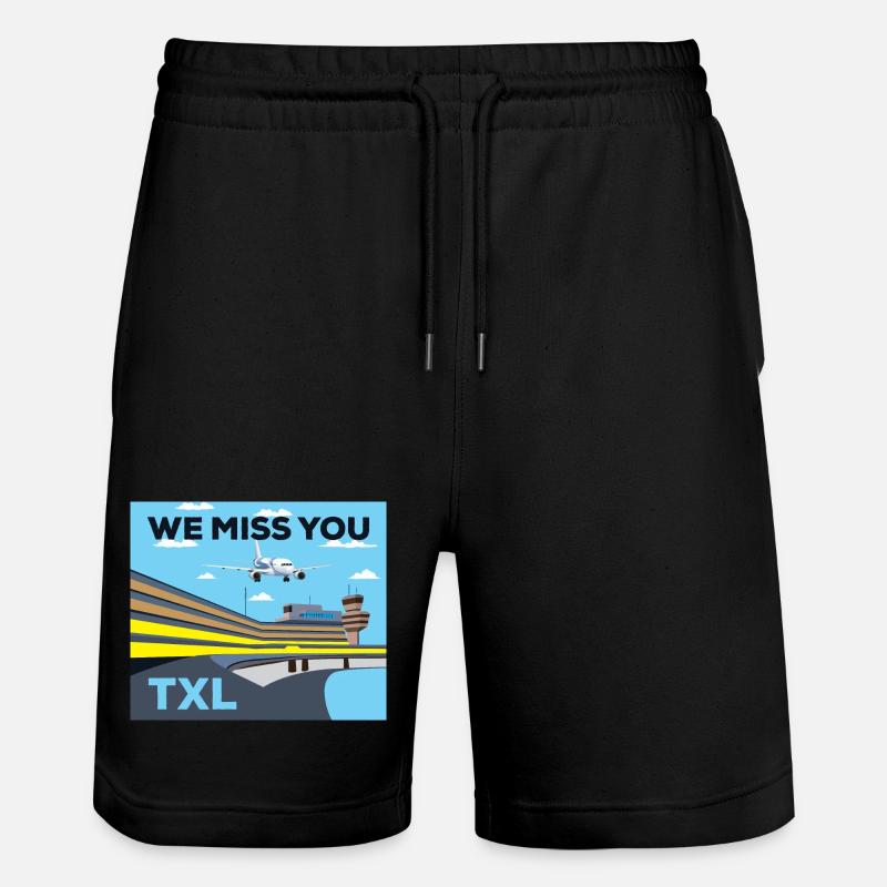 TXL, we miss you, retro - Short de jogging bio TRAINER Stanley/Stella unisexe - noir