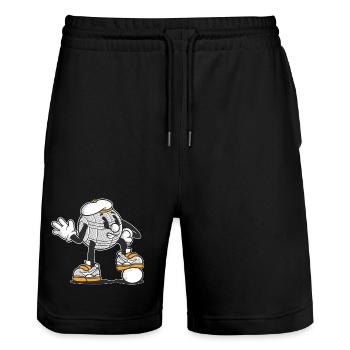 Tenue de pétanque boule pour boule bouler - Short de jogging bio TRAINER Stanley/Stella unisexe - noir - Devant - Nik (191cm) & Marisol (170cm)