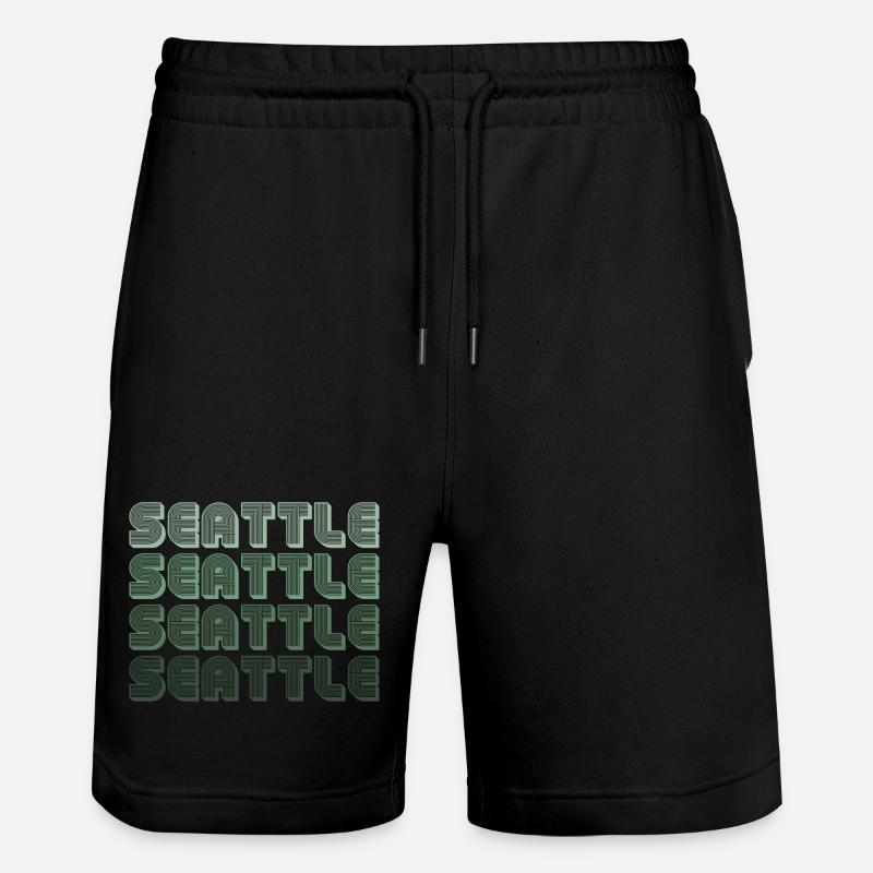 Seattle Retro Blockletters - Short de jogging bio TRAINER Stanley/Stella unisexe - noir