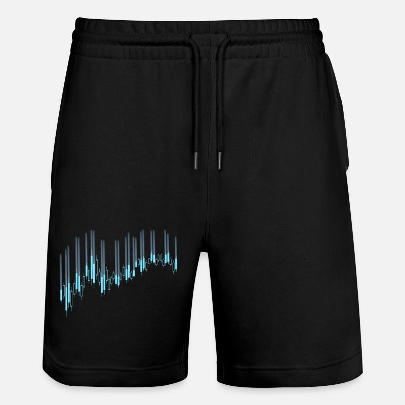 Candlestick-Diagramm - Stanley/Stella Unisex Bio Joggingshorts Trainer  - Schwarz