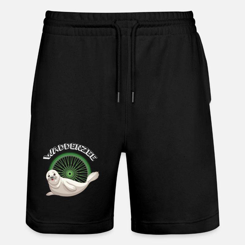 Waddenzee tshirt 2 - Stanley/Stella Trainer Unisex Organic Jogging Shorts - black