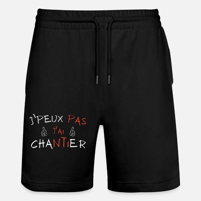 j'peux pas j'ai Chantier - Short de jogging bio TRAINER Stanley/Stella unisexe - noir