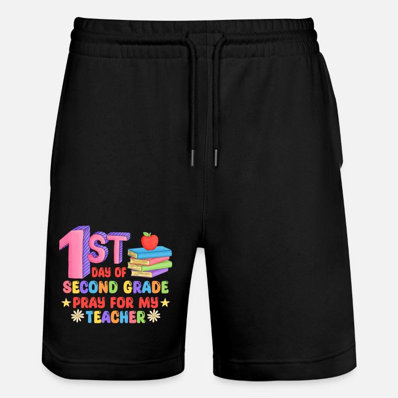 second grade, rentrée des classe - Short de jogging bio TRAINER Stanley/Stella unisexe - noir