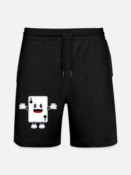Poker Poker Cards - Stanley/Stella Trainer Unisex Organic Jogging Shorts - black