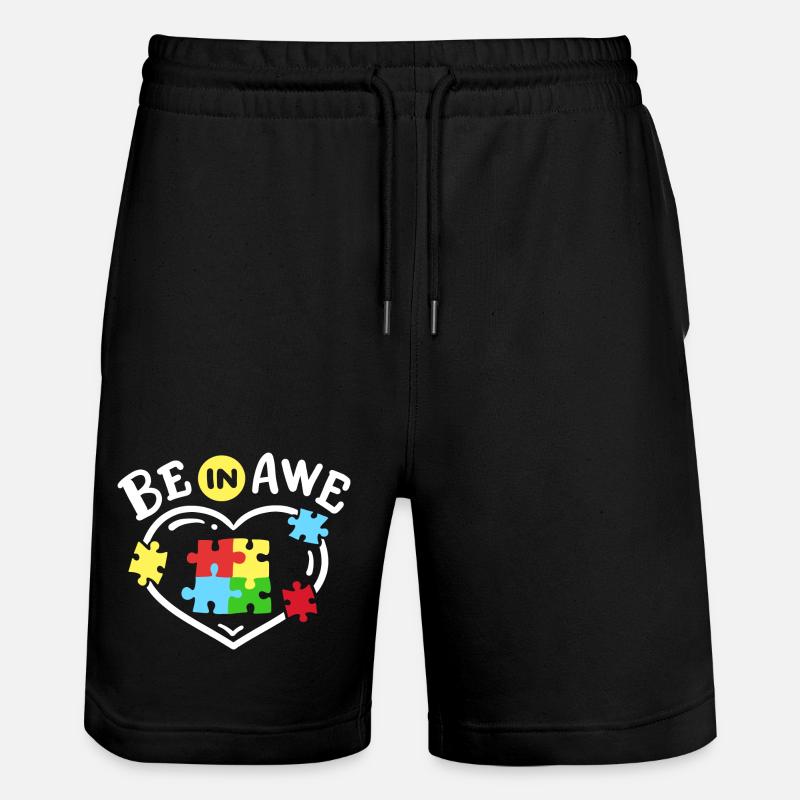 Autismus Bewusstsein - Stanley/Stella Unisex Bio Joggingshorts Trainer  - Schwarz