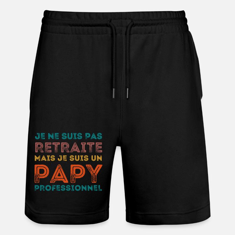 ICH BIN EIN RETRO-PROFI-OPA - Stanley/Stella Unisex Bio Joggingshorts Trainer  - Schwarz