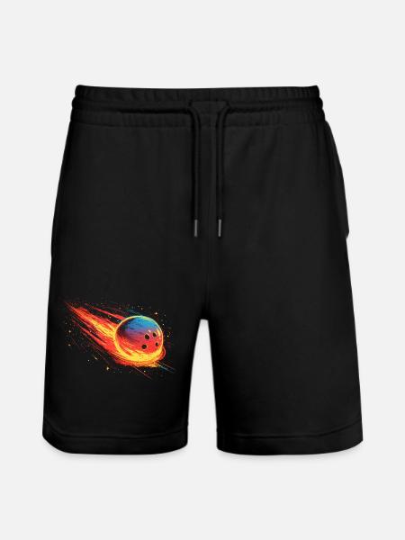 Bowling Ball 90s Look - Stanley/Stella Trainer Unisex Organic Jogging Shorts - black