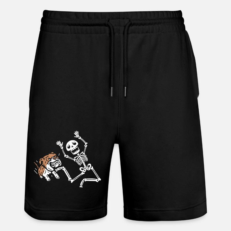 Skeleton running - Stanley/Stella Unisex Bio Joggingshorts Trainer  - Schwarz
