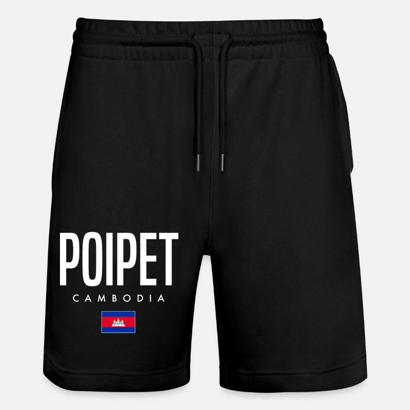 Poipet Cambodge Khmer - Short de jogging bio TRAINER Stanley/Stella unisexe - noir