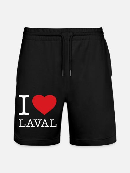 I love Laval - Stanley/Stella Unisex Bio Joggingshorts Trainer  - Schwarz