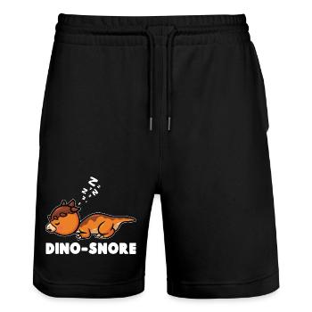 Dinosaurierpaläontologie Dino schlafend - Stanley/Stella Unisex Bio Joggingshorts Trainer  - Schwarz - Vorne - Nik (191cm) & Marisol (170cm)