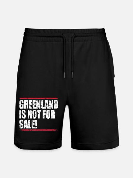 Greenland Is Not For Sale - Stanley/Stella Trainer Unisex Organic Jogging Shorts - black