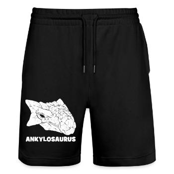 Ankylosaurus Fossil Schädel - Stanley/Stella Unisex Bio Joggingshorts Trainer  - Schwarz - Vorne - Nik (191cm) & Marisol (170cm)