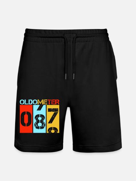 Oldometer 87 Retro Vintage 87th Birthday - Stanley/Stella Trainer Unisex Organic Jogging Shorts - black