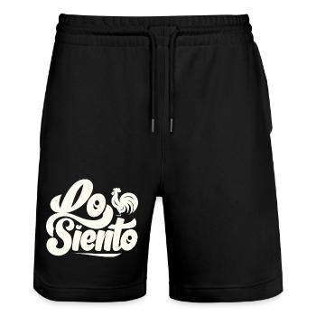 I'm Sorry - Lo Siento - Viral Memes - Stanley/Stella Trainer Unisex Organic Jogging Shorts - black - Front - Nik (191cm) & Marisol (170cm)