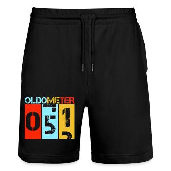 51 Retro Vintage 51st Birthday Design - Stanley/Stella Trainer Unisex Organic Jogging Shorts - black - Front - Nik (191cm) & Marisol (170cm)