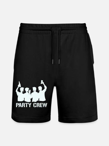 Party Crew Silhouette mit Prosten - Stanley/Stella Unisex Bio Joggingshorts Trainer  - Schwarz