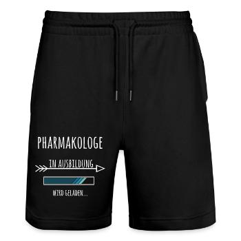 Pharmakologe Ausbildung Medizinstudium Arzt - Stanley/Stella Unisex Bio Joggingshorts Trainer  - Schwarz - Vorne - Nik (191cm) & Marisol (170cm)