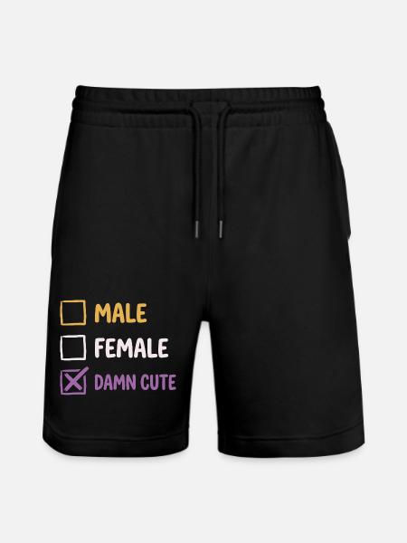 Pride Month LGBTQ - Non Binary, Gender-fluid - Stanley/Stella Trainer Unisex Organic Jogging Shorts - black