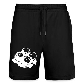 Sketch des boules de billard - Short de jogging bio TRAINER Stanley/Stella unisexe - noir - Devant - Nik (191cm) & Marisol (170cm)