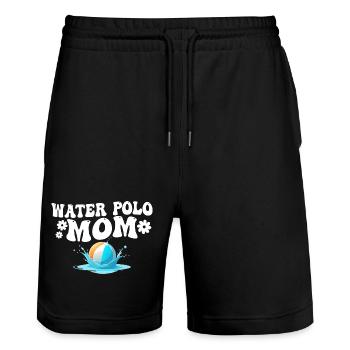 Water Polo Mom Retro & Groovy Water Polo Mom - Short de jogging bio TRAINER Stanley/Stella unisexe - noir - Devant - Nik (191cm) & Marisol (170cm)
