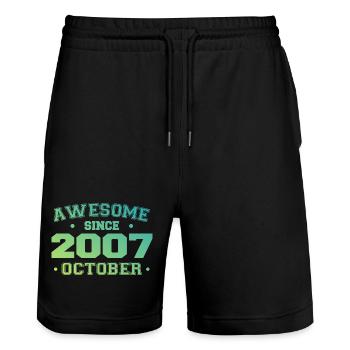 October 2007 - October 2007 Birthday Gift - Stanley/Stella Trainer Unisex Organic Jogging Shorts - black - Front - Nik (191cm) & Marisol (170cm)