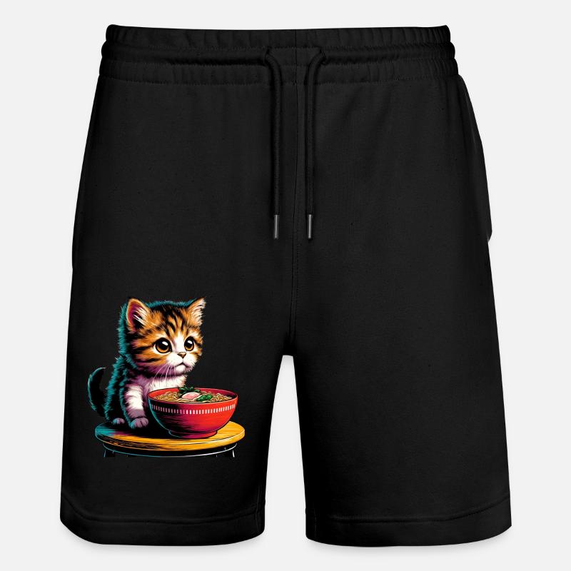 Chat Ramen Kawaii Anime - Short de jogging bio TRAINER Stanley/Stella unisexe - noir