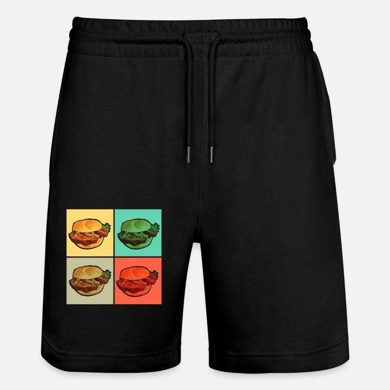 Leberkas Fleischkäse Buns - Stanley/Stella Trainer Unisex Organic Jogging Shorts - black