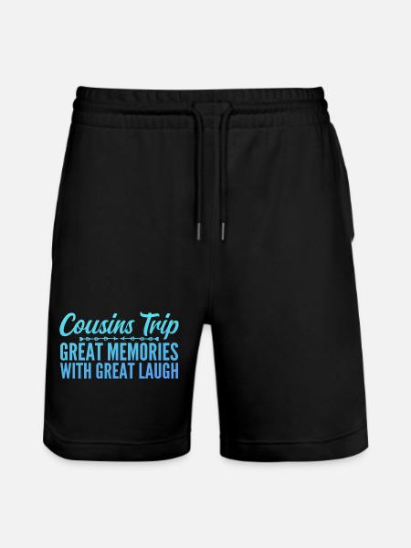 Cousin Trip 2025 - Stanley/Stella Trainer Unisex Organic Jogging Shorts - black