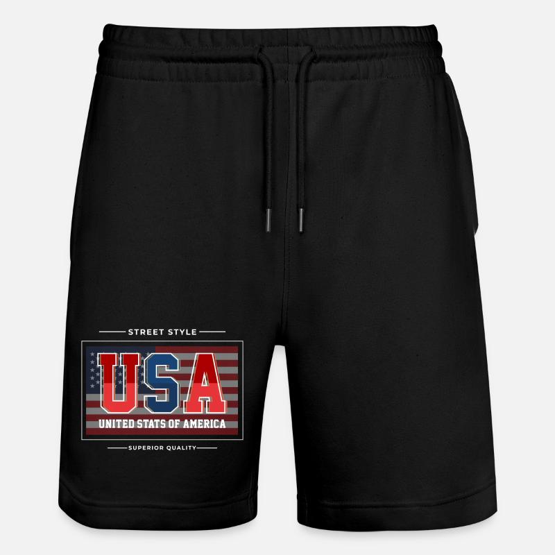 États-Unis - Short de jogging bio TRAINER Stanley/Stella unisexe - noir