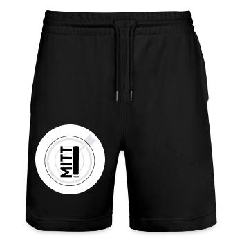 Right on target - Stanley/Stella Trainer Unisex Organic Jogging Shorts - black - Front - Nik (191cm) & Marisol (170cm)