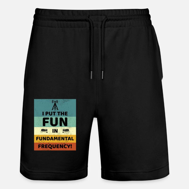 Spaß mit dem Grundfrequenz-Amateurfunk - Stanley/Stella Unisex Bio Joggingshorts Trainer  - Schwarz