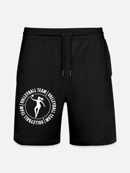 Volleyball Team Club Player - Stanley/Stella Trainer Unisex Organic Jogging Shorts - black