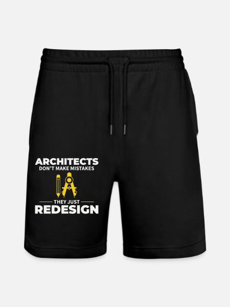 Architect: Redesigning Instead of Mistakes! - Stanley/Stella Trainer Unisex Organic Jogging Shorts - black