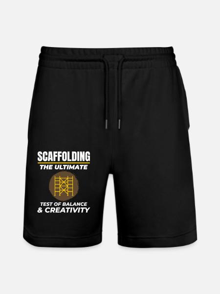 Gerüstbauer Gerüstbauer Gerüstbaubühne - Stanley/Stella Unisex Bio Joggingshorts Trainer  - Schwarz