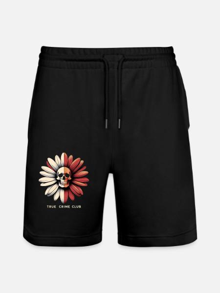 Skull Bloom Noir - Stanley/Stella Trainer Unisex Organic Jogging Shorts - black