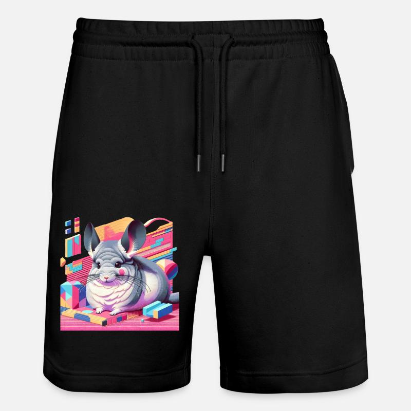Chinchilla Néon Rétro - Short de jogging bio TRAINER Stanley/Stella unisexe - noir
