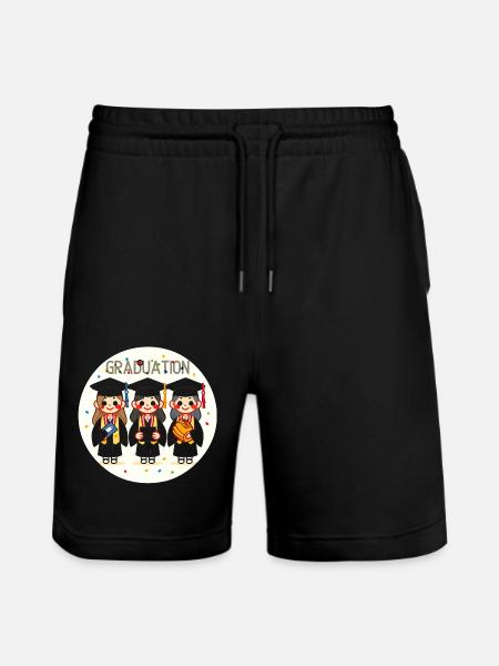Graduation Joyful Trio - Stanley/Stella Trainer Unisex Organic Jogging Shorts - black