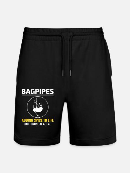Bagpipe Player Instrument Scottish Scotland Music - Stanley/Stella Trainer Unisex Organic Jogging Shorts - black