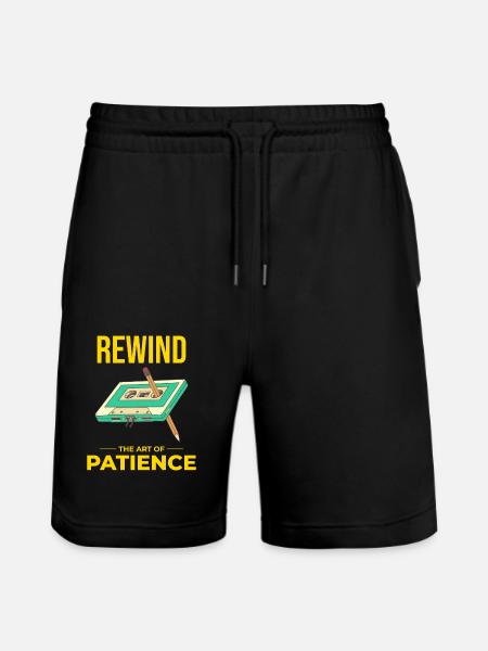 Kassettebånd Tilbagespoling 80'erne Nostalgi Retro 1980'erne - Stanley/Stella Trainer økologiske unisex joggingshorts - sort